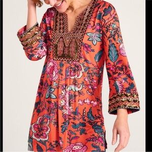 Soft surroundings embellished boho top